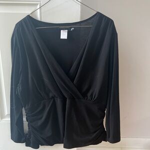 Long sleeve black blouse